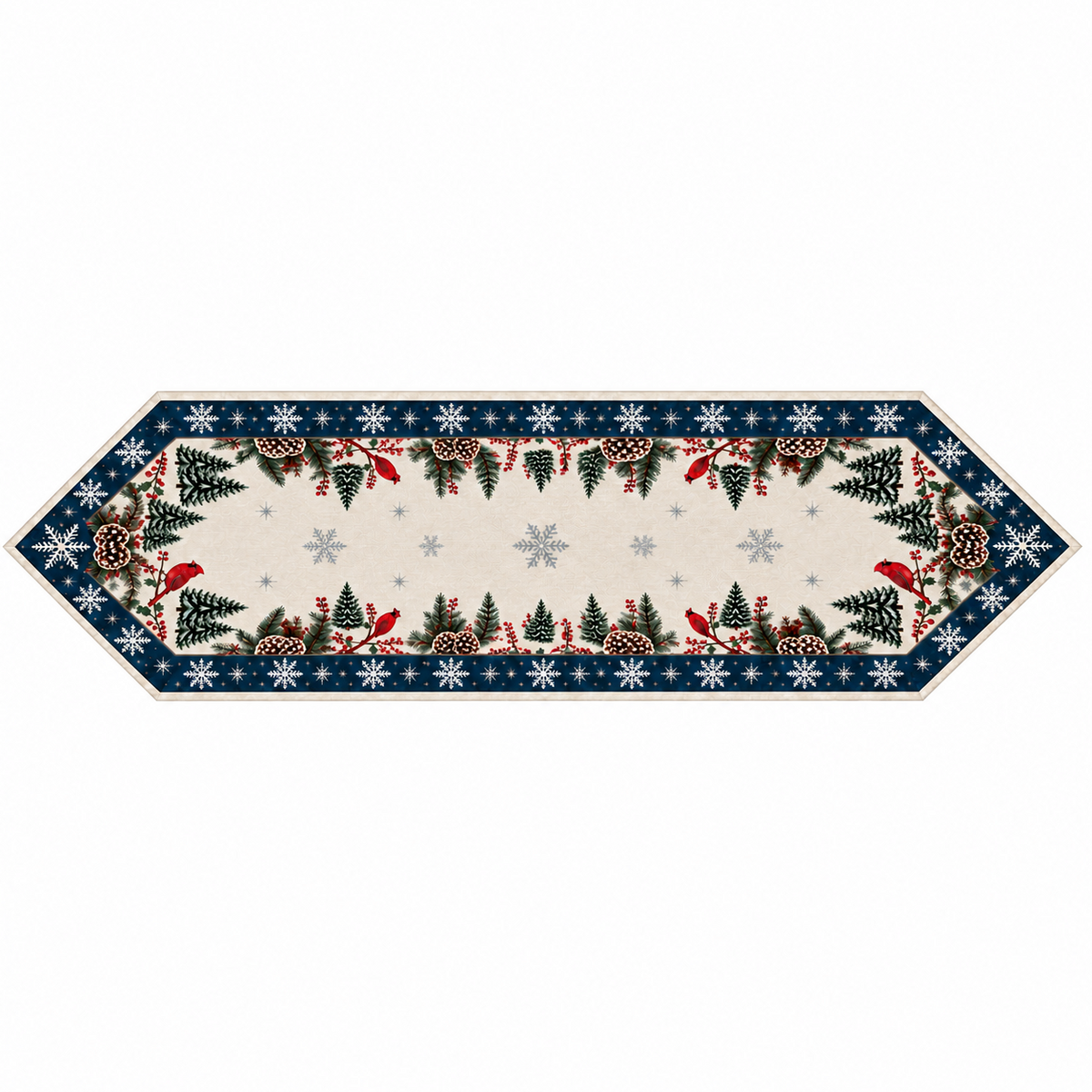 Christmas Cardinal & Snowflake Table Runner