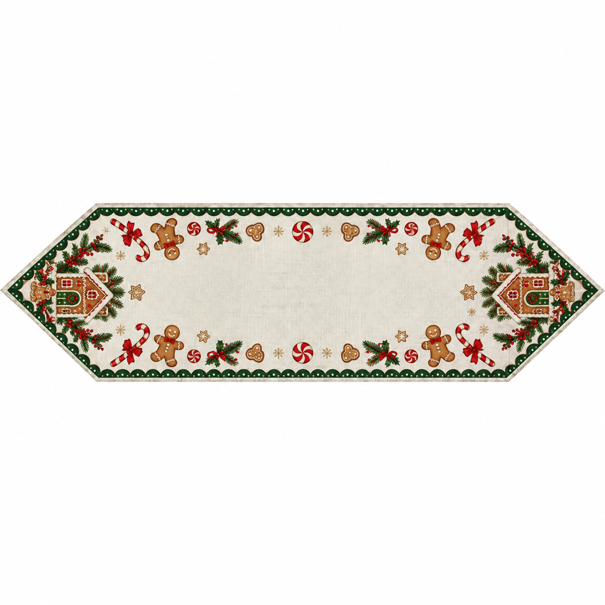 Christmas Gingerbread Table Runner